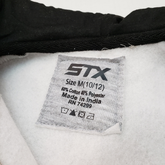 Boys Fleece Zip Up Hoodie, grey and black, sizes: S, M, and L - Picture 4 of 6